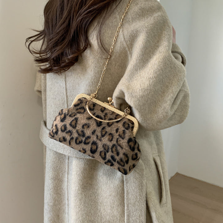 WoElegant Leopardenmuster Abendhandtasche Karnz