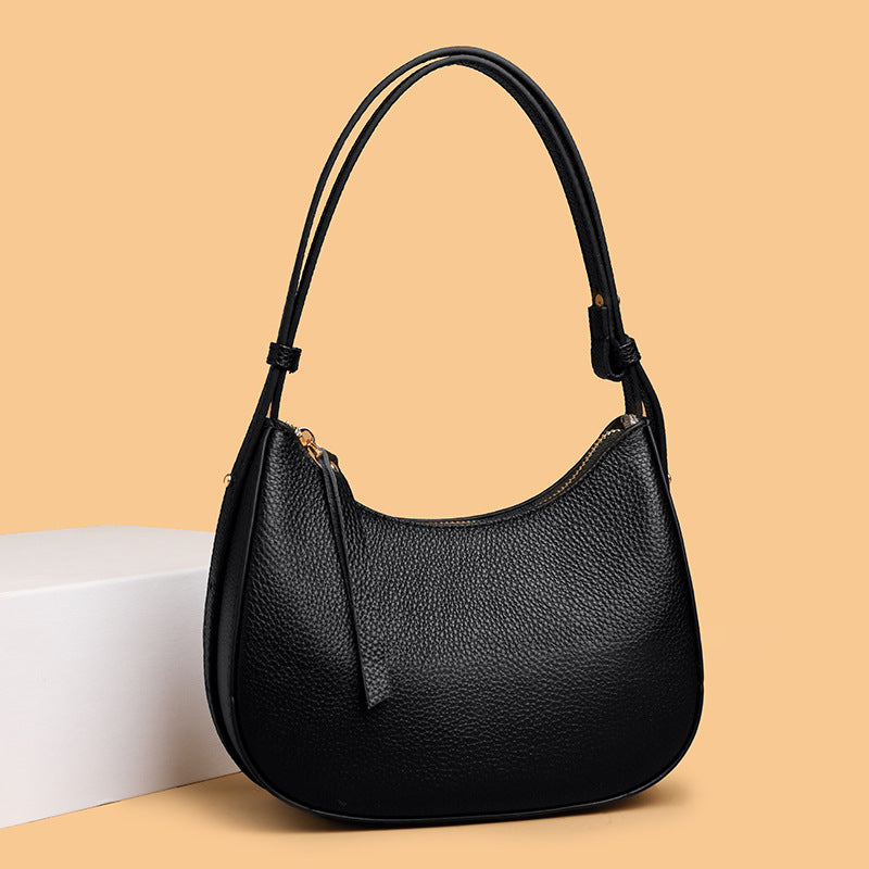 Stylische genarbte Leder-Hobo-Tasche Karnz