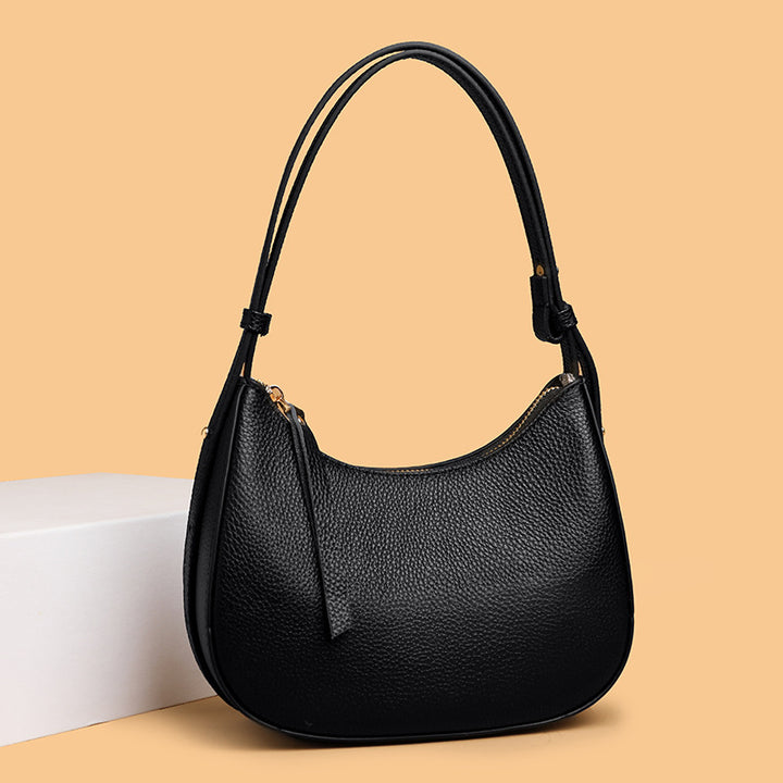 Stylische genarbte Leder-Hobo-Tasche Karnz