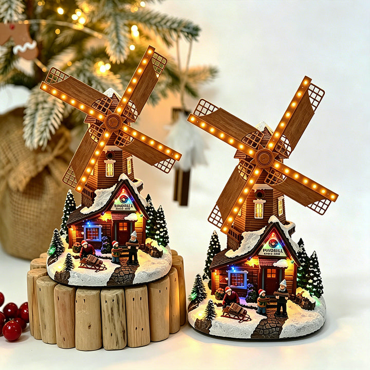 Nostalgische Weihnachtswindmühle Dekoration Karnz