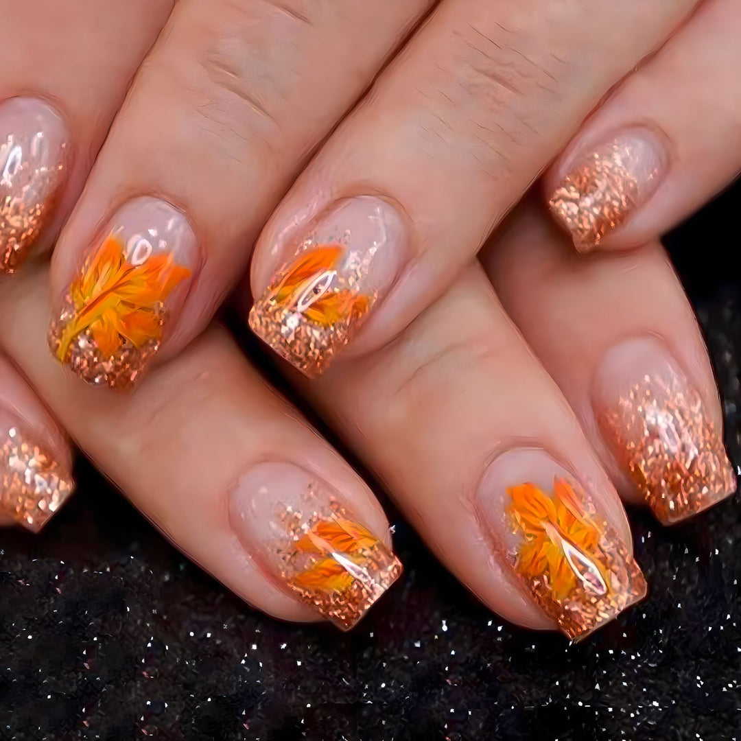 Herbst-inspiriertes Gel-Nailart-Set Karnz