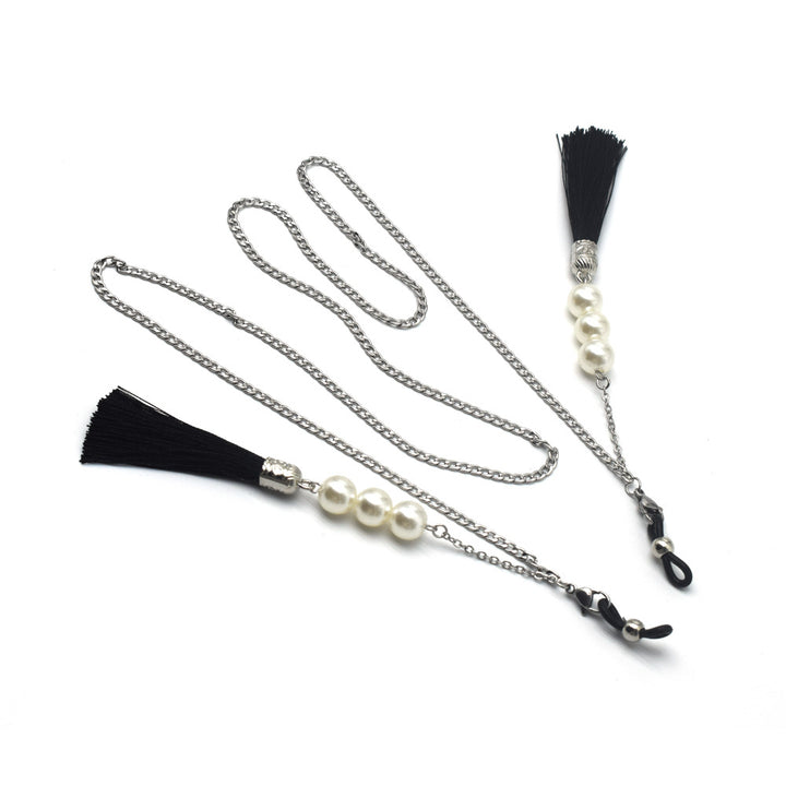 Eleganter Quaste Perlen Brillenhalter Karnz