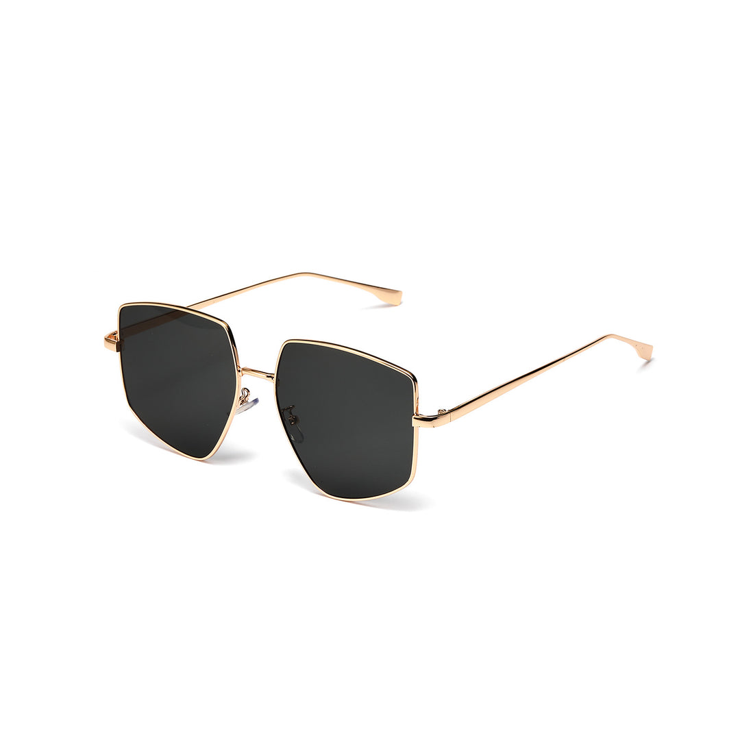 Damen quadratische Sonnenbrille mit elegantem Metallrahmen Karnz