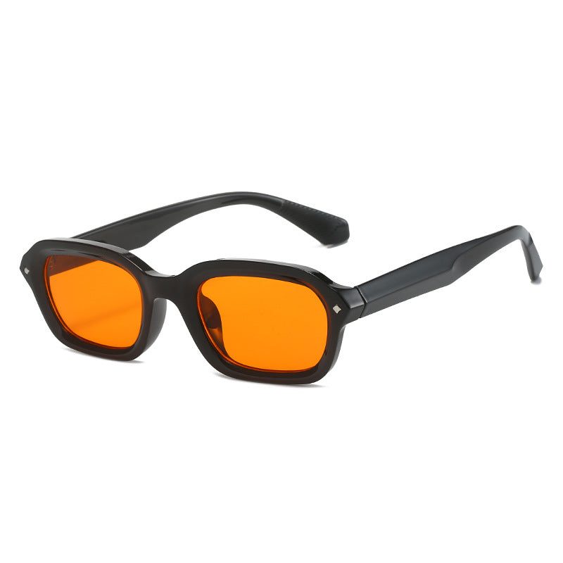 Damen Trendige rechteckige Sonnenbrille mit vollständig transparentem Rahmen und UV-Schutz Karnz