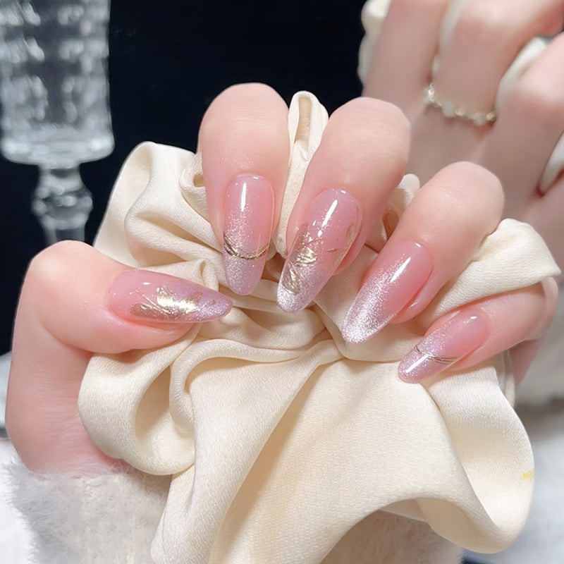 Elegante Ombre Press-On Nagelkunst