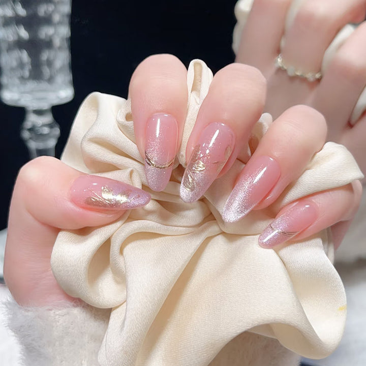 Elegante Ombre Press-On Nagelkunst