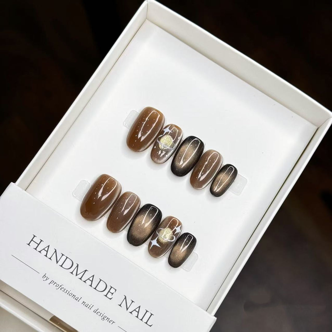 Handgefertigtes Ombre Press-On Nagelset