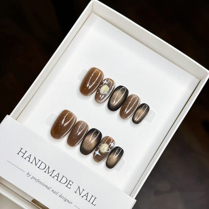 Handgefertigtes Ombre Press-On Nagelset