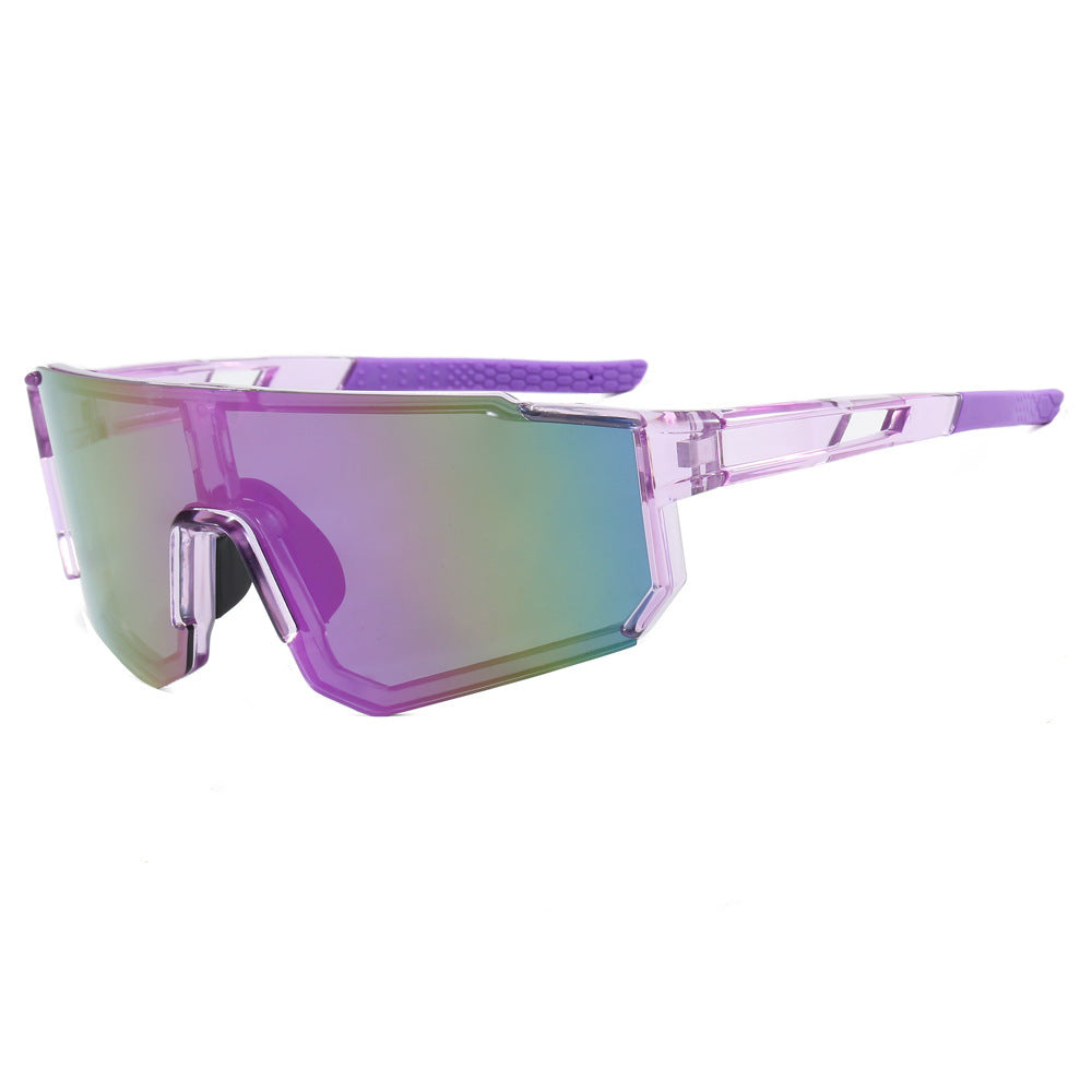 Damen sportliche Sonnenbrille im futuristischen Design mit breitem Sichtfeld Karnz