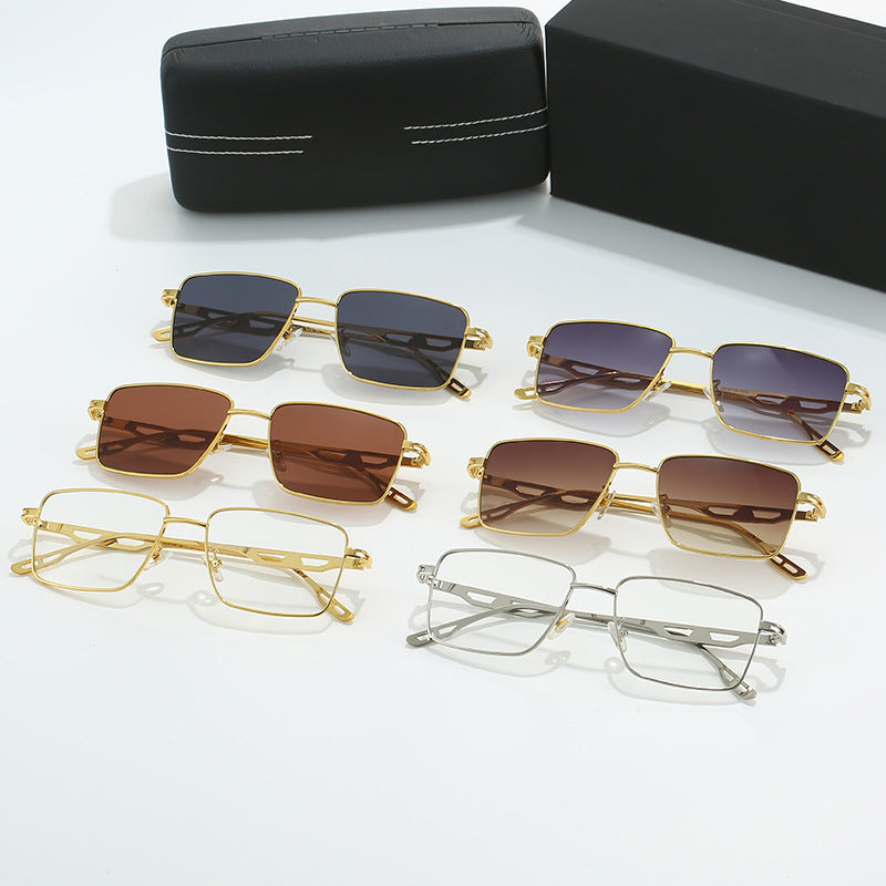 Damen Luxus Sonnenbrille mit markantem Geometrie-Rahmen und polarisierten Gläsern Karnz