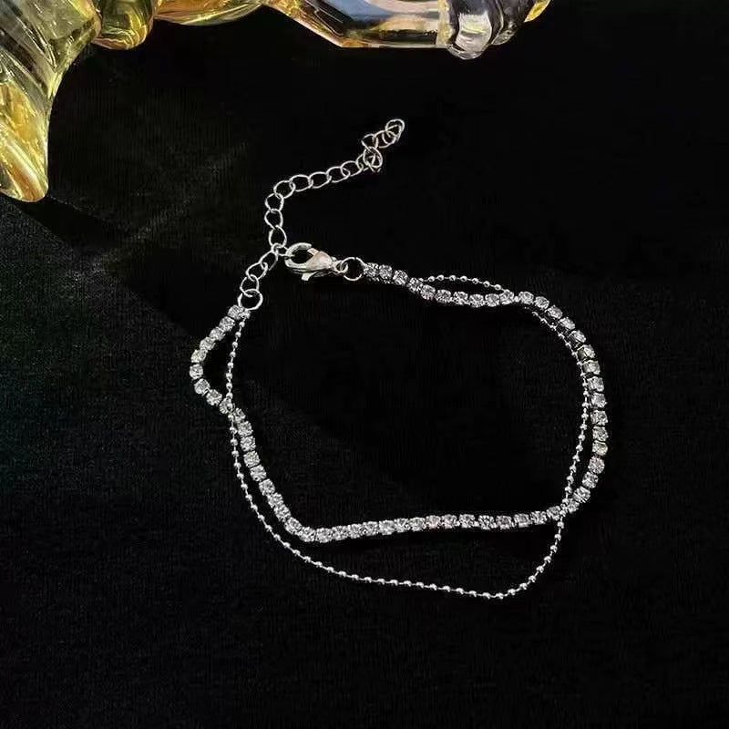 Elegante doppellagige Knöchelkette Karnz