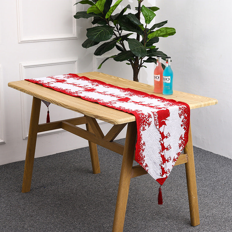 Festlicher Tischläufer mit Rentier-Motiv Karnz