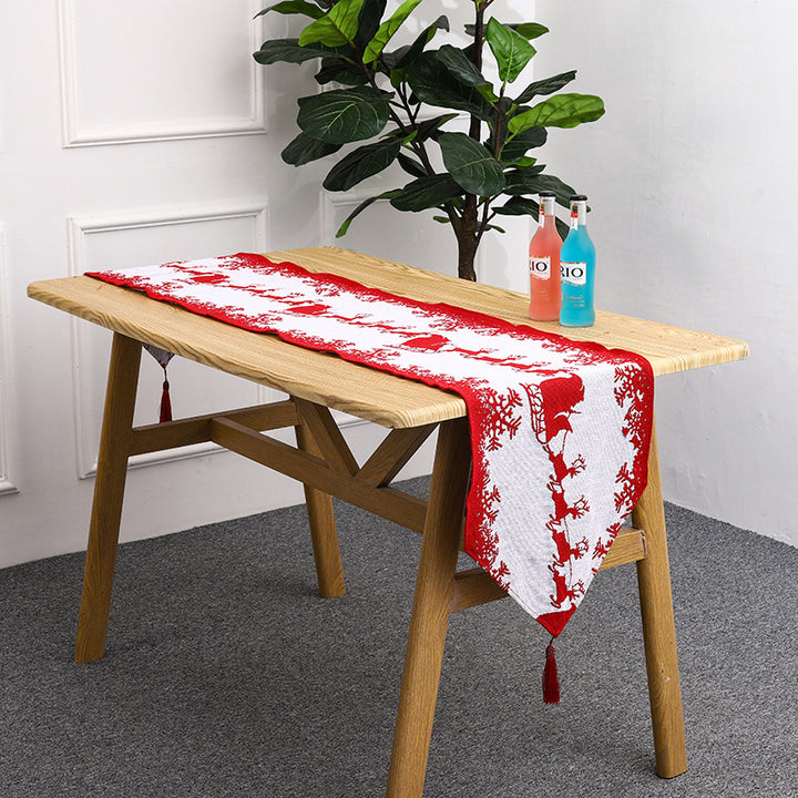 Festlicher Tischläufer mit Rentier-Motiv Karnz