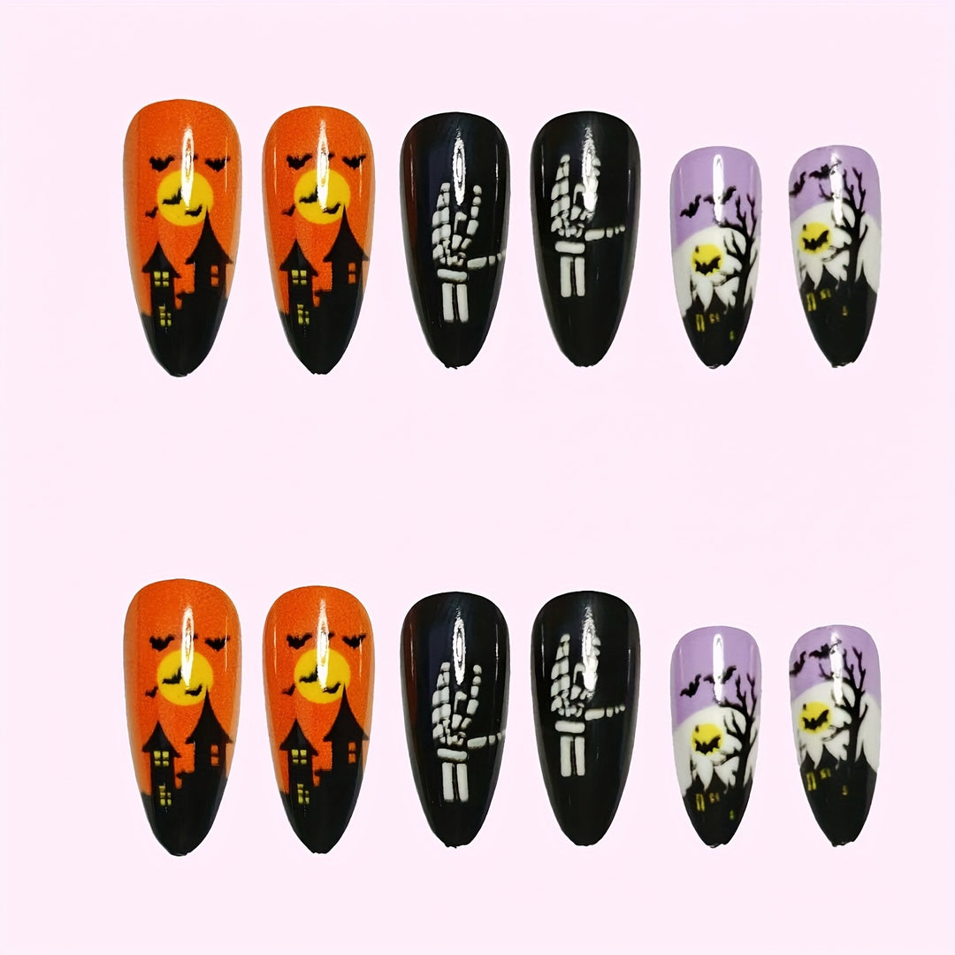 Halloween-Themen-Party-Nagelkunst