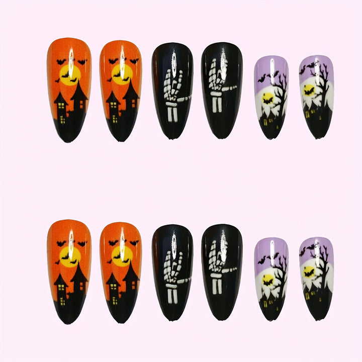 Halloween-Themen-Party-Nagelkunst