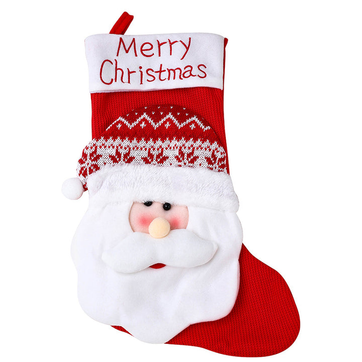 Weihnachtsstrumpf mit Schneemann-Motiv Karnz