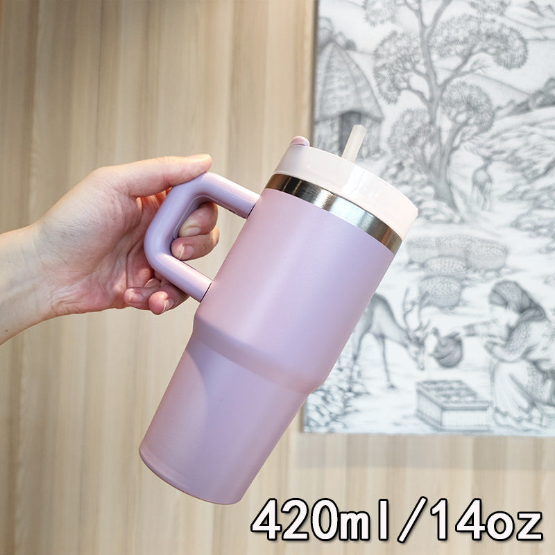 Damen Premium Getränkebecher mit ausklappbarem Strohhalm Karnz
