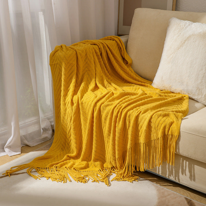 Gemütliche Strickdecke