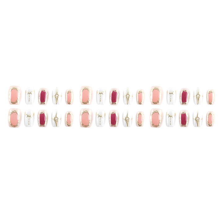 Luxuriöses Press-On Nagelkunst Set Karnz