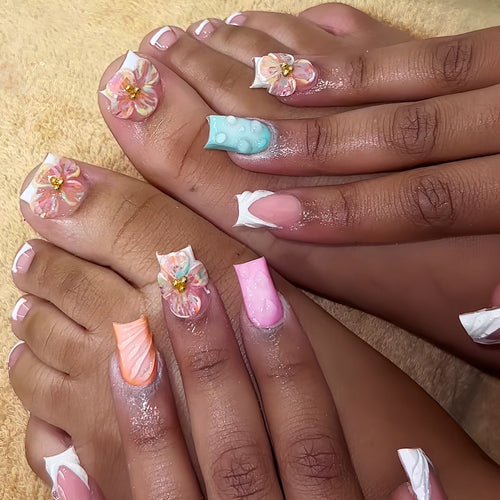 Künstlerisches Florales Nagelveredelungsset Karnz