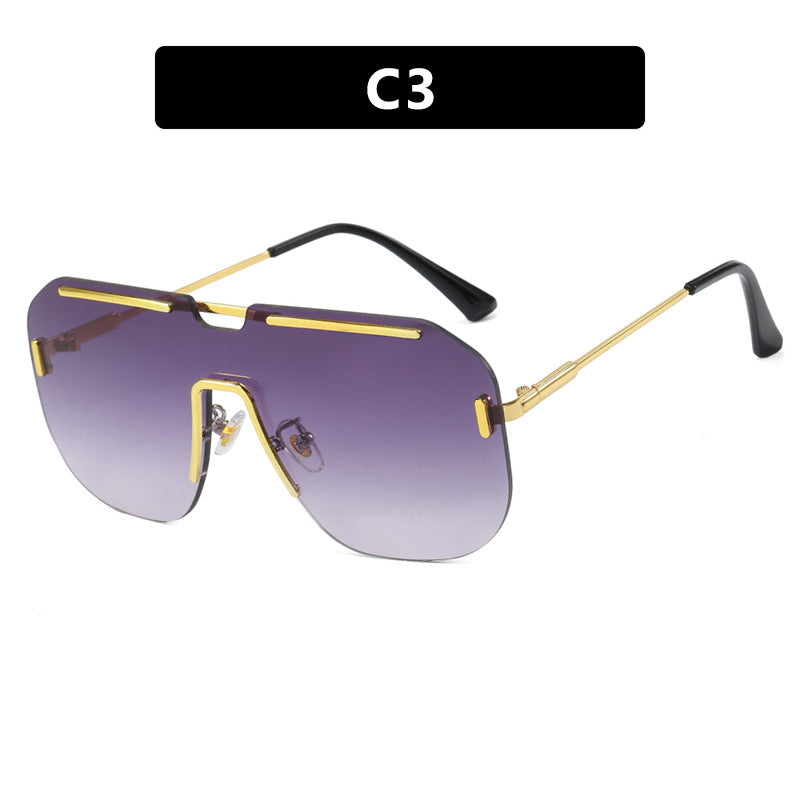 Damen geometrische Sonnenbrille mit stylischem Metallrahmen und UV-Schutz Karnz