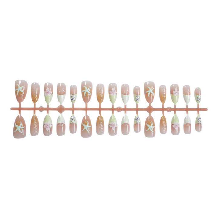 Dekoratives strandthemen Press-On Nagelset
