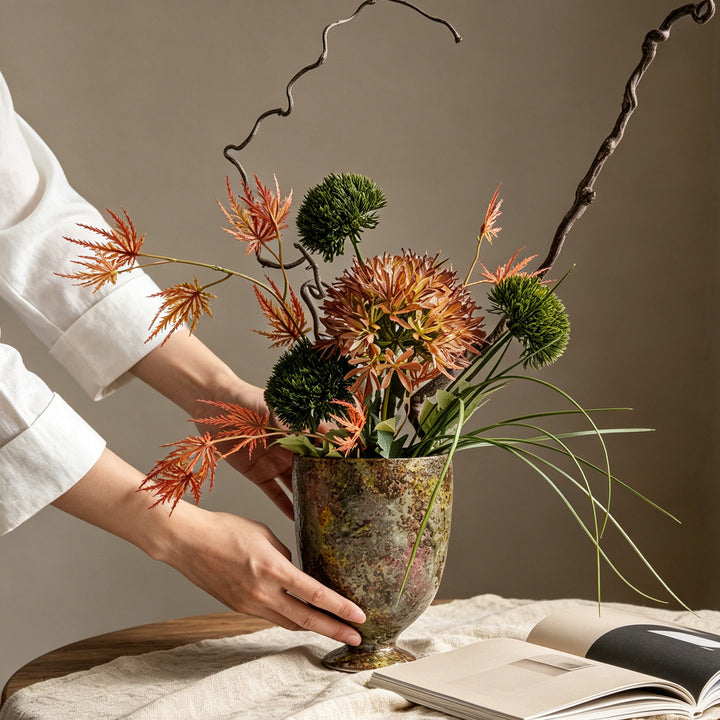 Kunstvolle Keramikblumenvase Karnz