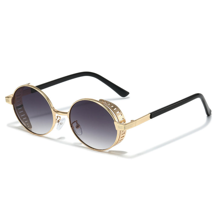 Ultra-moderne runde Rahmen Sonnenbrille Karnz