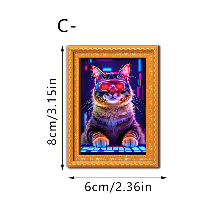 Dekorative Katzenkunst mit futuristischem Design Karnz