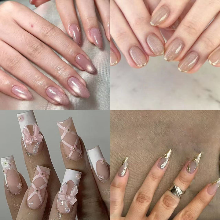 Elegante Blumen Schleife Nagelkunst Karnz