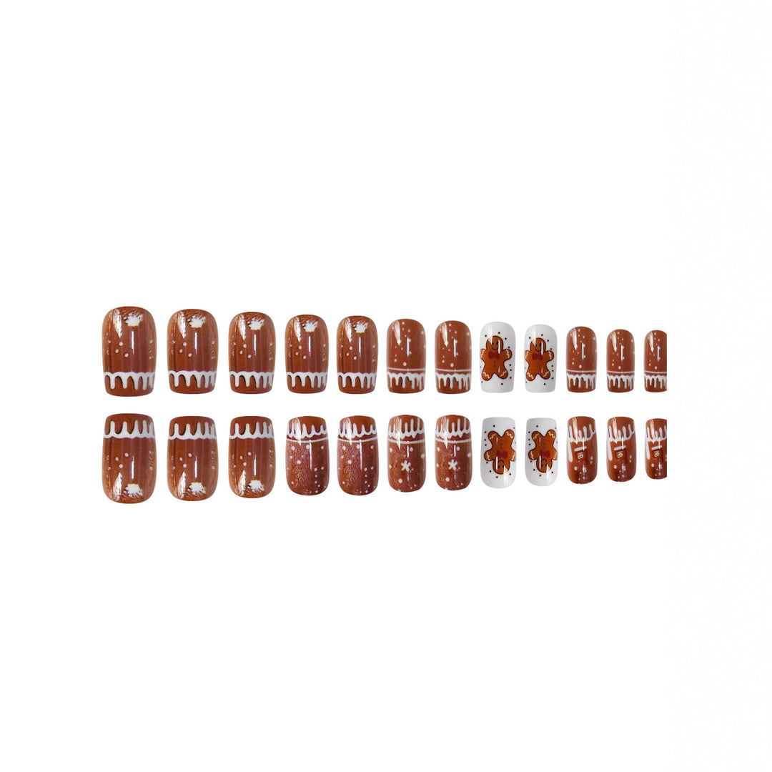 Dekoratives Glitzerstern-akzentuiertes Press-On-Nagelset Karnz