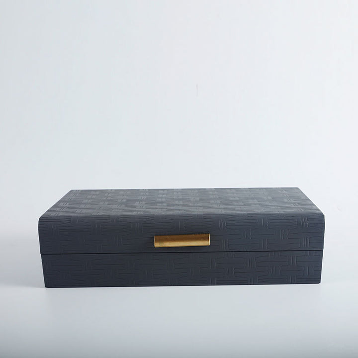 Dekorative Aufbewahrungsboxen mit elegantem Webdetail
