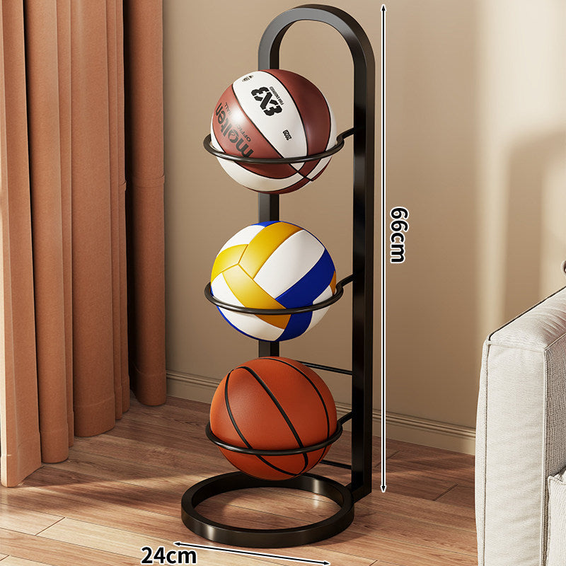 Vertikaler Vier-Ball-Freistehender Sportball-Lagerregalständer