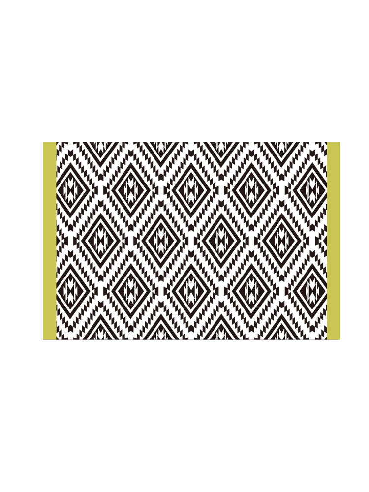 Abwaschbare Tischdecke mit kreisförmigem Retro-Print und PVC‑Beschichtung