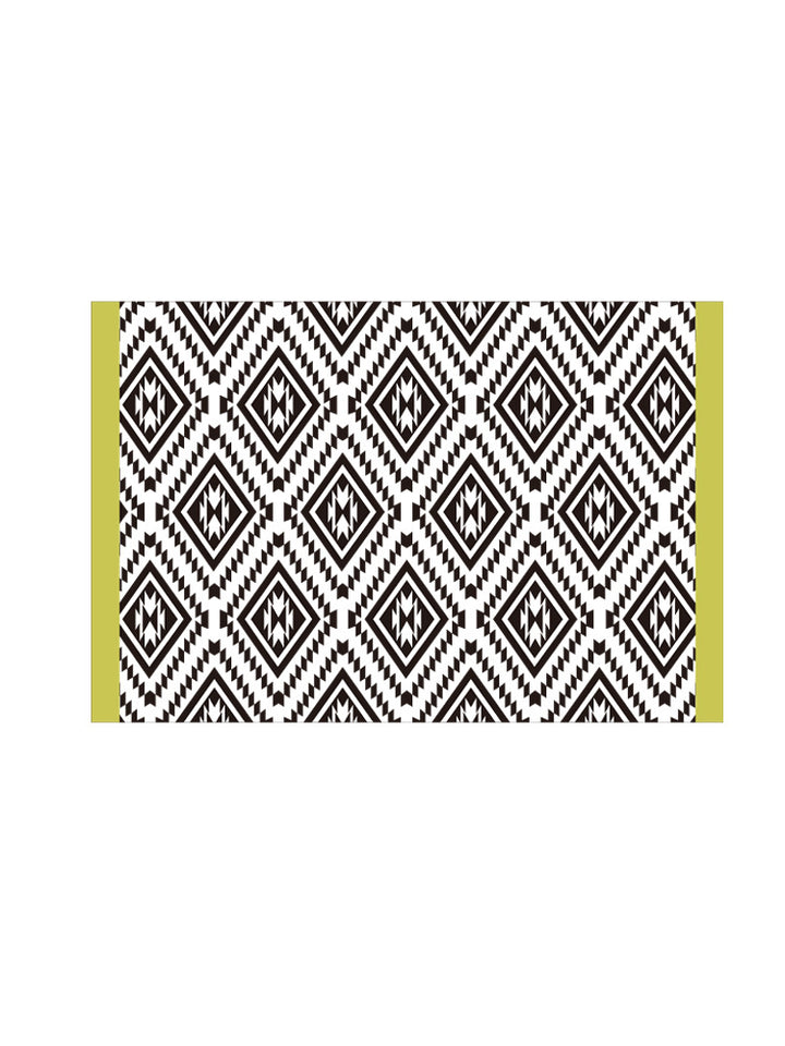 Abwaschbare Tischdecke mit kreisförmigem Retro-Print und PVC‑Beschichtung