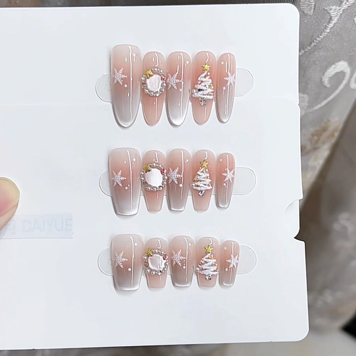 Festliches Press-On-Nagelset Karnz