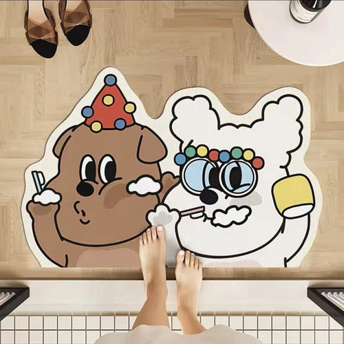 Cartoon Tier Motiv Badmatte