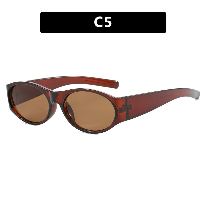 Damen modische Sonnenbrille mit elegantem, ovalem Design und UV-Schutz Karnz