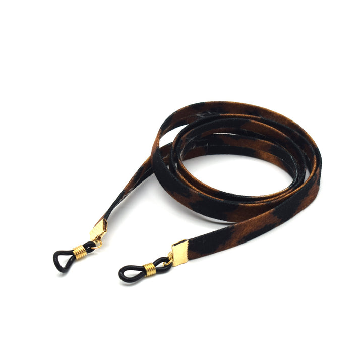 Stylische Samt Brillen Kette Karnz