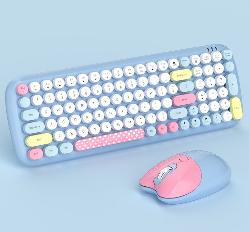 Retro-inspiriertes kabelloses Tastatur- und Mausset Karnz