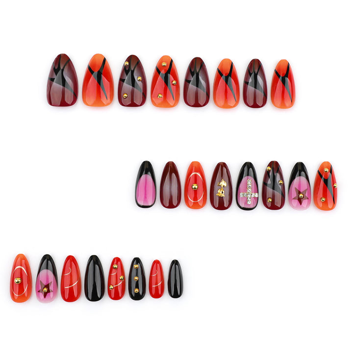 Kunstvolle Stiletto-Nägel mit kreativen Designs Karnz