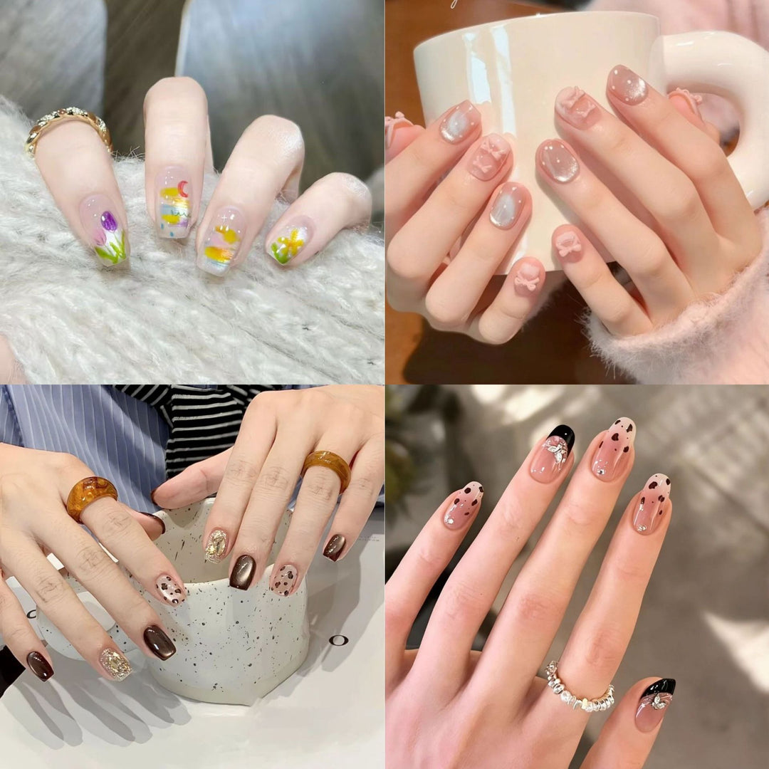 Glamouröse Kunstnägel mit Glitzer- und Ombre-Design Karnz