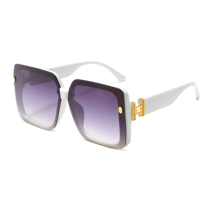 Damen oversized modische Sonnenbrille mit luxuriösem Rahmen Karnz