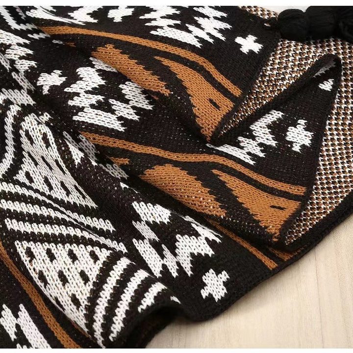 Gemütliche Strickwurfdecke