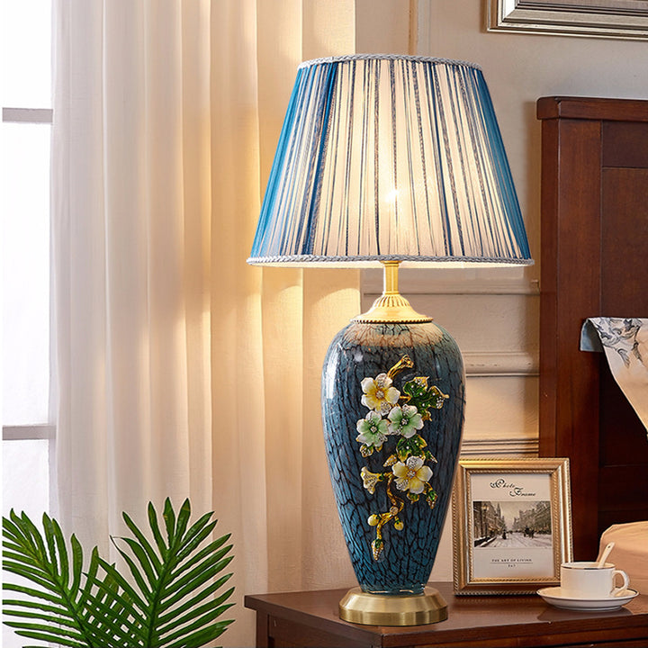 Verschnörkelte Blumentischlampe