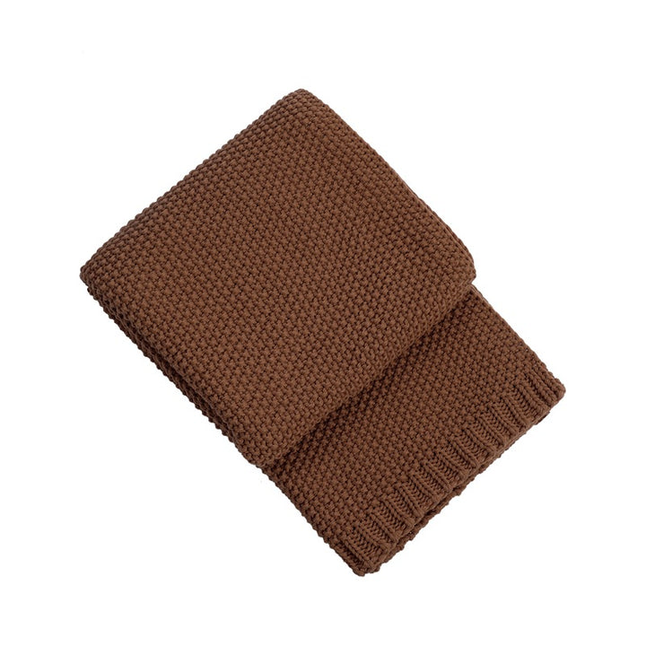 Gemütliche gestrickte Wurfdecke