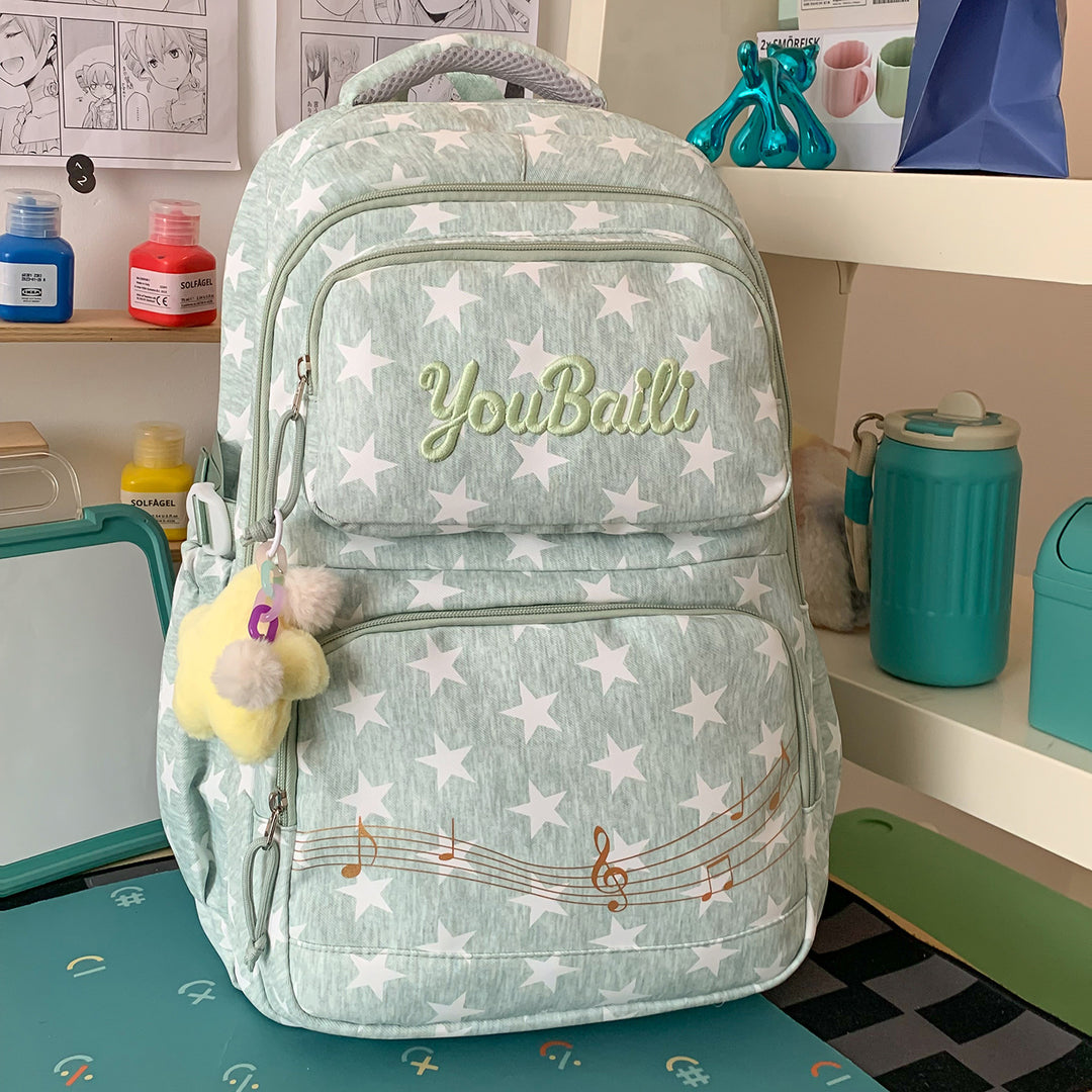 Sternenmuster-Canvas-Rucksack Karnz