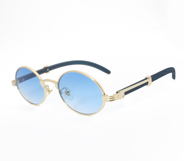 Elegante Runde Sonnenbrille mit Hochwertigem Metallrahmen Karnz