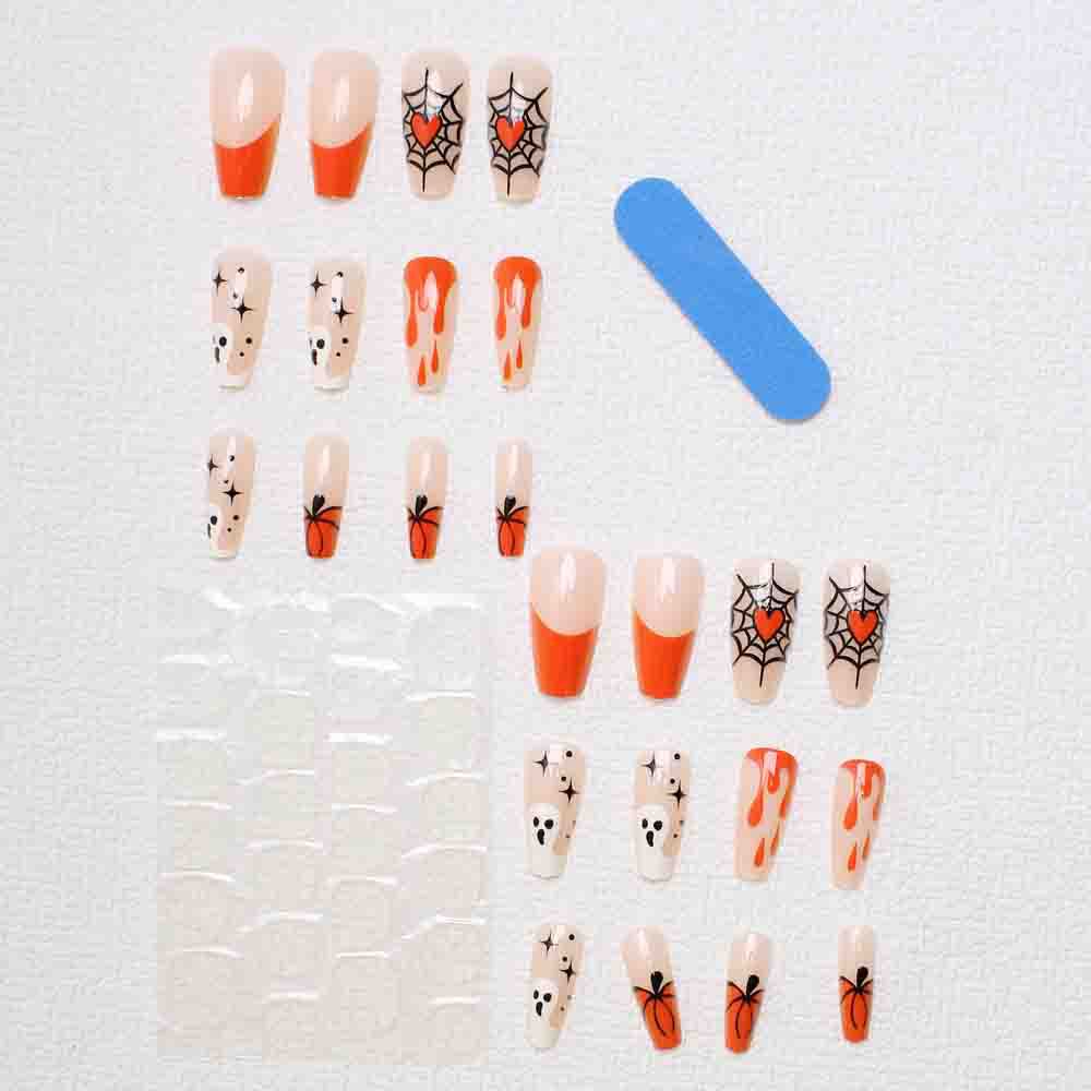 Halloween-inspirierte Press-On Nagelkunst Karnz