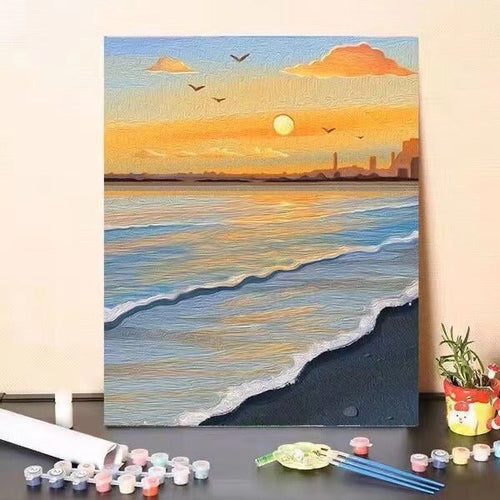 DIY Landschaft Malen nach Zahlen Kunstset Karnz